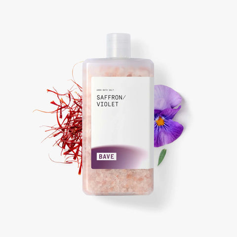 SAFFRON VIOLET BATH SALT BAVE